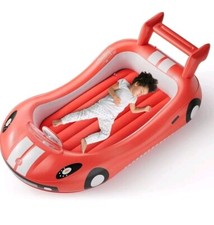 Inflatable Kids Bed, Toddler Travel Bed with Sides, Perfect for Camping, Red