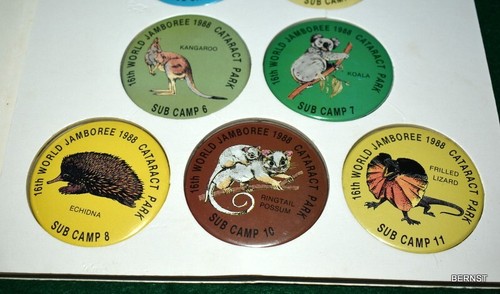 BOY SCOUT - 1987-88 16th WORLD JAMBOREE SUBCAMP PIN SET - Picture 6 of 7