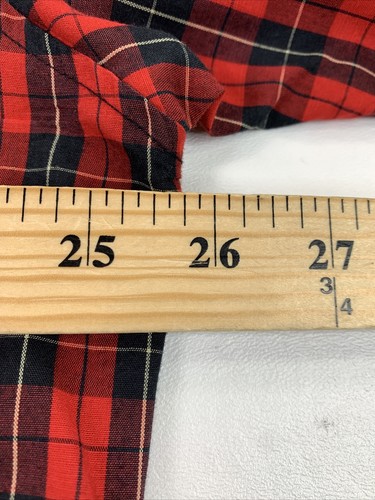 Camicia uomo Sutter & Grant XLT manica lunga con bottoni a quadri rosso nero - Foto 8 di 12