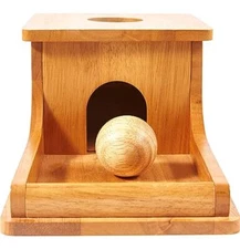 Montessori Object Permanence Box Wooden Ball Drop Toy For Babies Develops Spatia