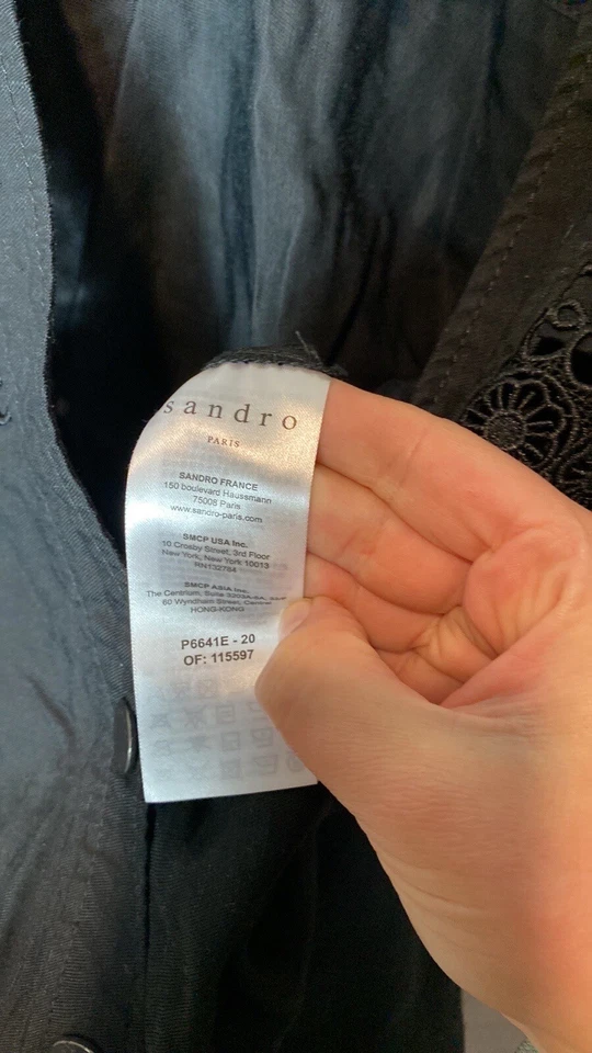 Sandro Nyane Linen Romper Sz S Pre Owned - Image 4 of 4