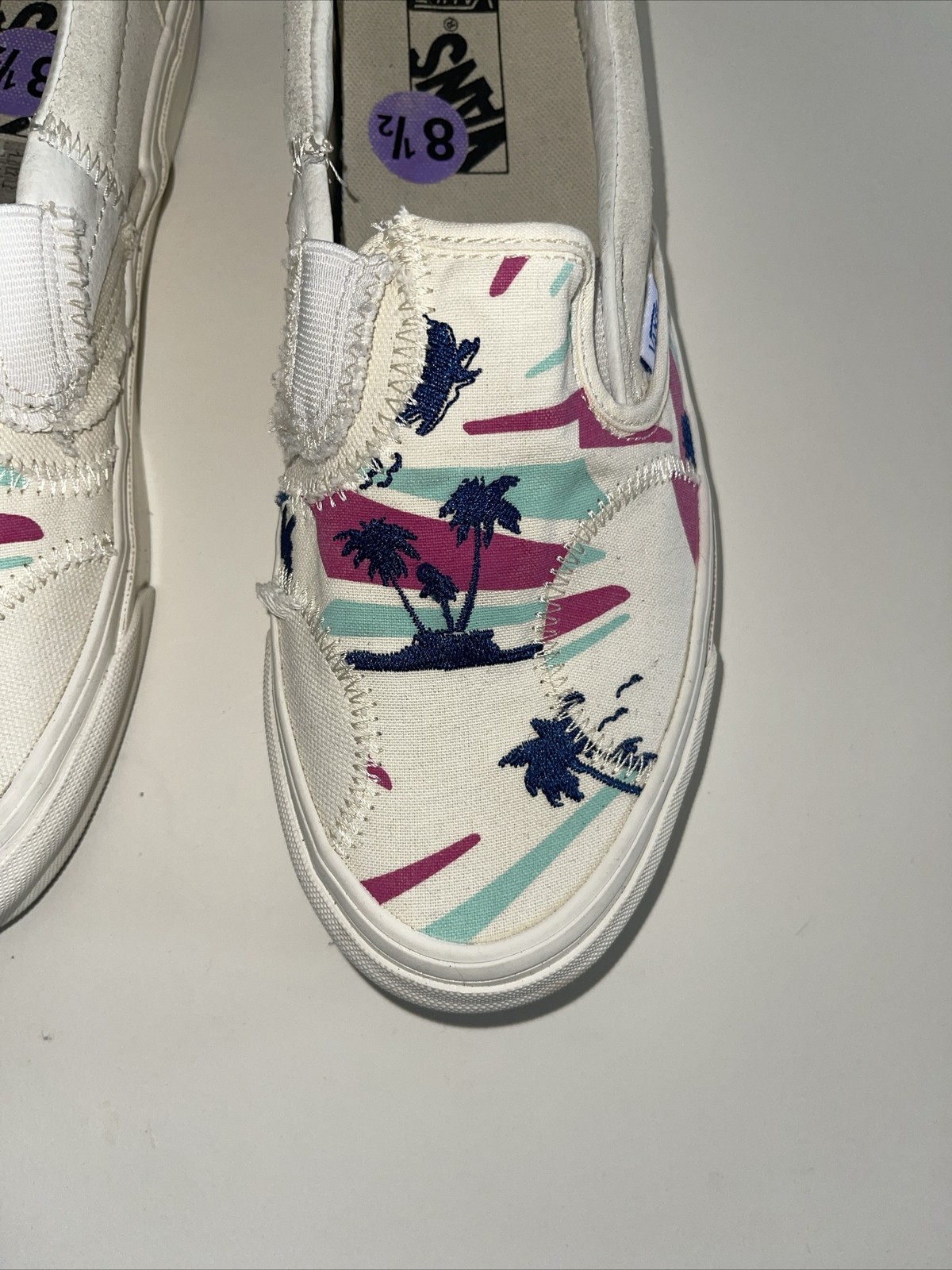 Vans Vault Tropical Pack Palm Tree Embroidered Slip on Shoes M