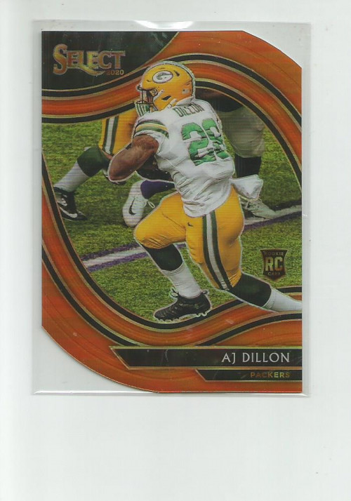 2020 SELECT PRIZM ORANGE DIE CUT #365 A.J. DILLON