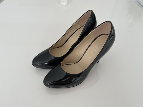 neue Pumps High Heels Gr. 39 Deichmann Graceland schwarz Absatz Schuhe glänzend - Bild 2 von 15