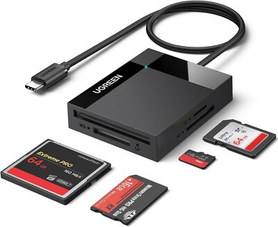 UGREEN 4-IN-1 USB 3.0 auf SD Karten Adapter gleichzeitiges Lesen für SD CF TF MS