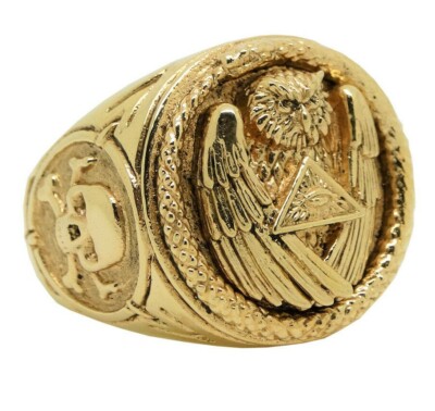 Freimaurer-Ring Für Männer – All-Seeing-Auge Design In Vintage-Optik