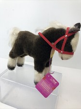 6.5  Tall Brown Cream Mohair Steiff Ferdy Horse Equestrian W/ Tag u