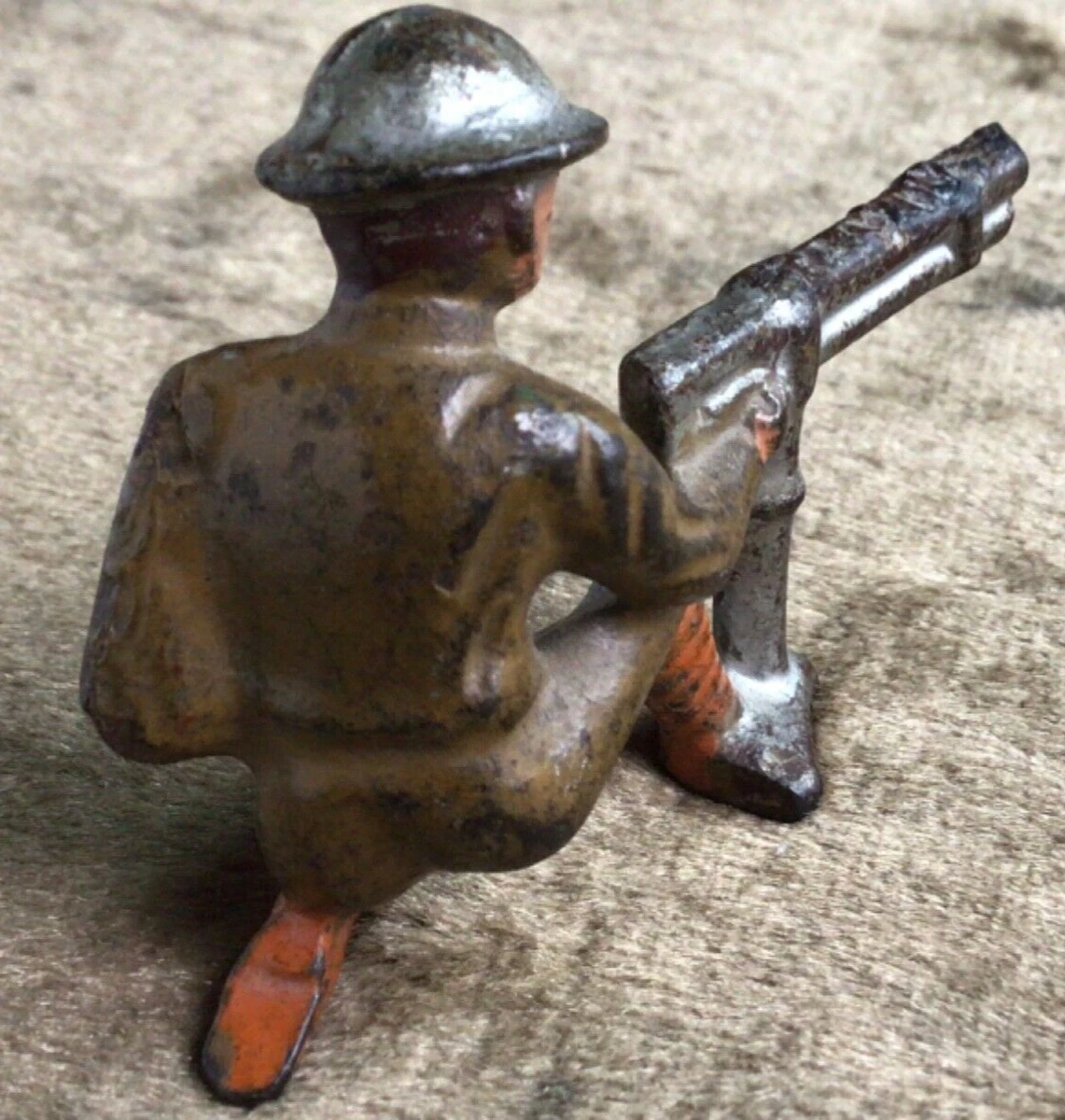 Barclay Manoil Cast Iron Belt Fed Machine Gunner 1930s Vintage