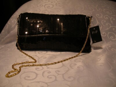 Charming Trend Clutch Party Coctel Theatre Evening Bag Sequins Black