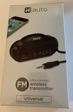iHome Auto Ultra Compact Wireless FM Transmitter Black IH-BL-CT500B NEW