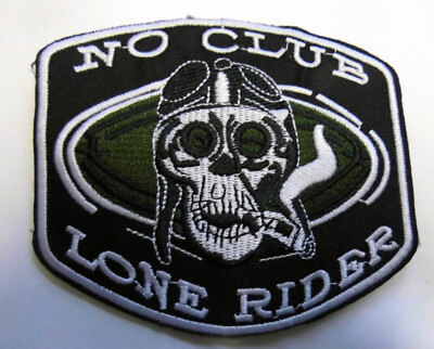 No Club Lone Rider Aufnäher Motorrad  Patch Freie Biker