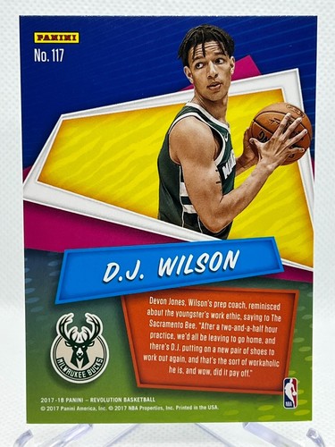 D.J. WILSON RC 2017-18 Panini Revolution Basketball #117 ROOKIE - Picture 2 of 2