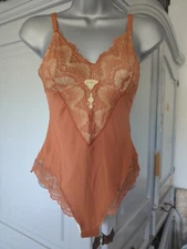 TDIFFUN WOMEN'S LACE SHAPEWEAR BODYSUIT TUMMY CONTROL SLIMMER TANK TOPS BROWN M