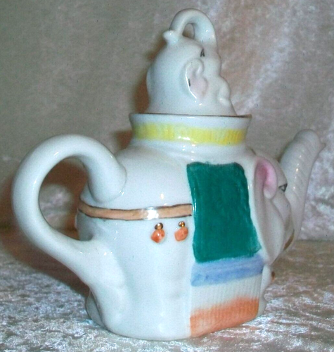 Vintage handbemalte chinesische Porzellan weiße Elefant Figur Teekanne Teekanne - Bild 11 von 21