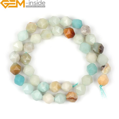 Multicolor Natural AAA Amazonite Stone Faceted Loose Beads For Jewelry Making15" - Picture 9 of 28