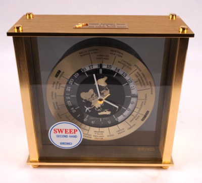 VTG Seiko “Airplane” World Time International Clock QQZ885A