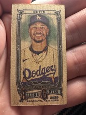 1/1 Mookie Betts 2025 Allen Ginter Rip Exclusive Ssp Wood Mini Card Hand Number