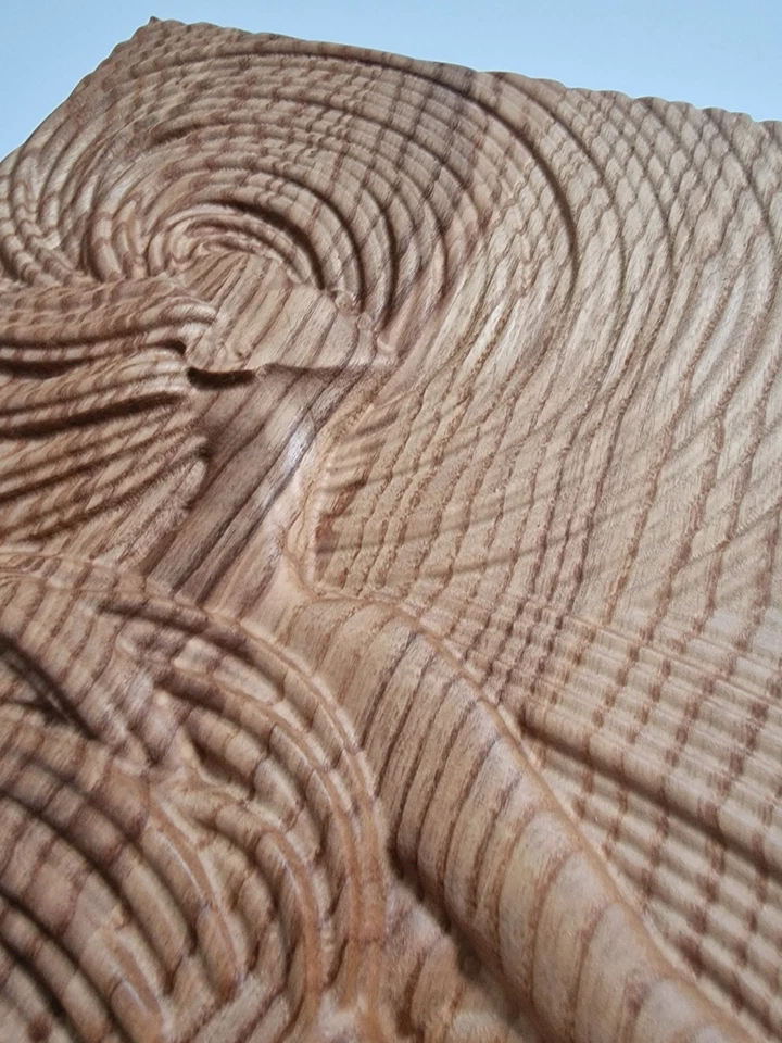 Arte de pared figurativo de madera ilent Passion - Escultura en relieve de madera maciza Foto 2 de 4