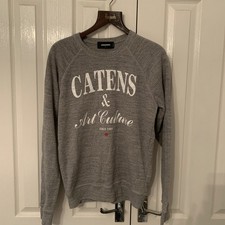 Worn Once Dsquared2 Catens And Art Culture Grey Cotton Sweatshirt Men Size L