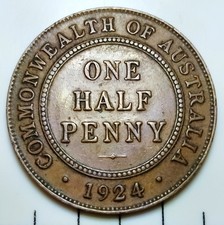 1924 Australian One Half Penny 053