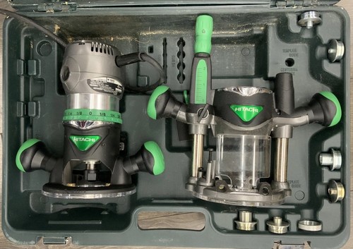 Hitachi Router M12VC Kit with Fixed and Plunge Bases | eBay