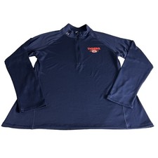 Under Armour Womens Shirt Size XL Auburn Univ Tigers Blue 1/4 Zip Long Sleeve G7
