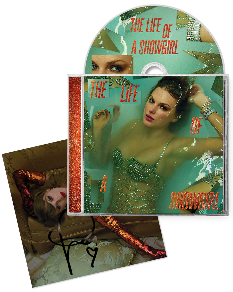 Taylor Swift - The Life of a Showgirl CD + Hand Signed Photo SET