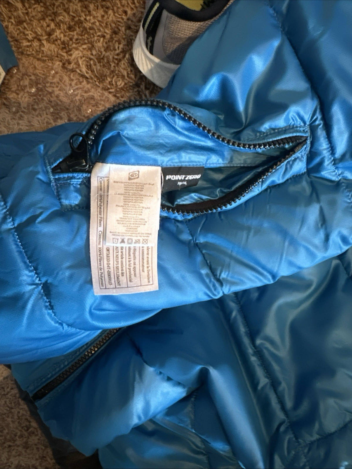 Point Zero Reversible Down Puffer Jacket Blue! Si… - image 7