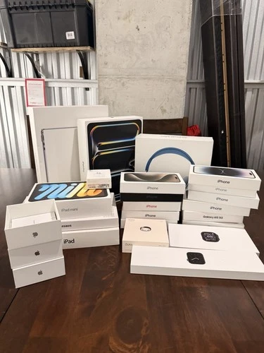 apple empty box lot - product listing photo