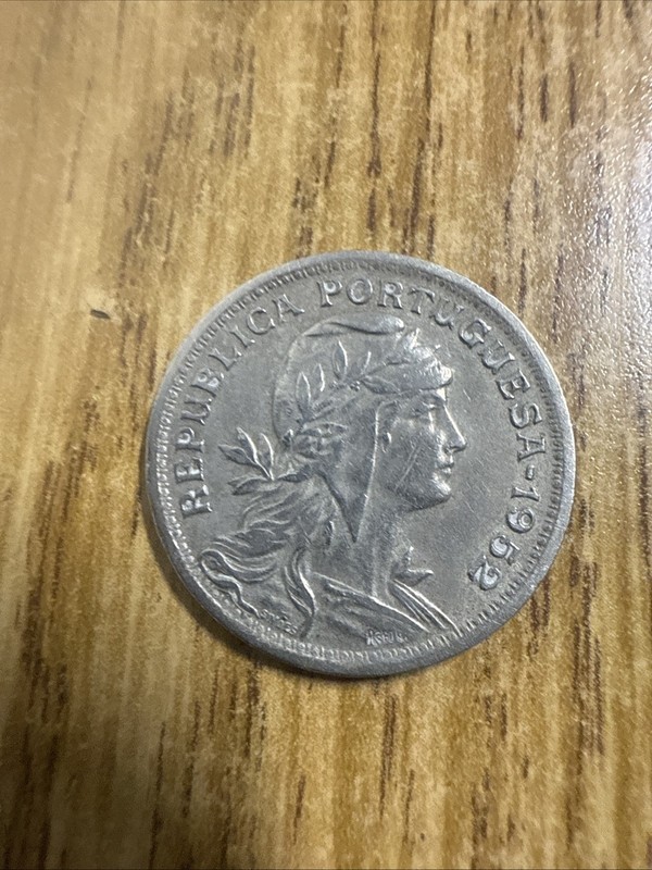 Moeda Republica Portuguesa 50 centavos 1952 Soberba Dificil