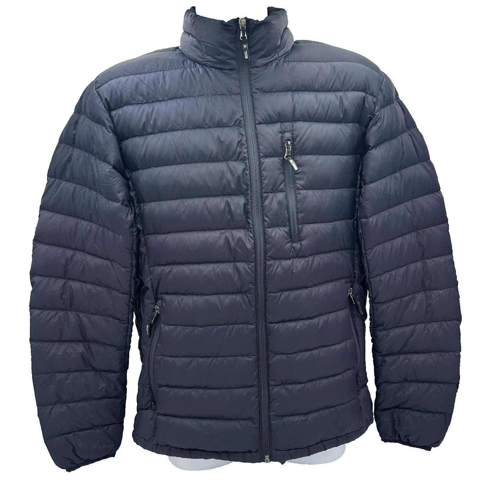 Andrew Marc Jacket Mens Medium Navy Packable Lightweight Premium Down Puffer