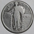 1929 Standing Libery Quarter Dollar,  25C Combined Shipping