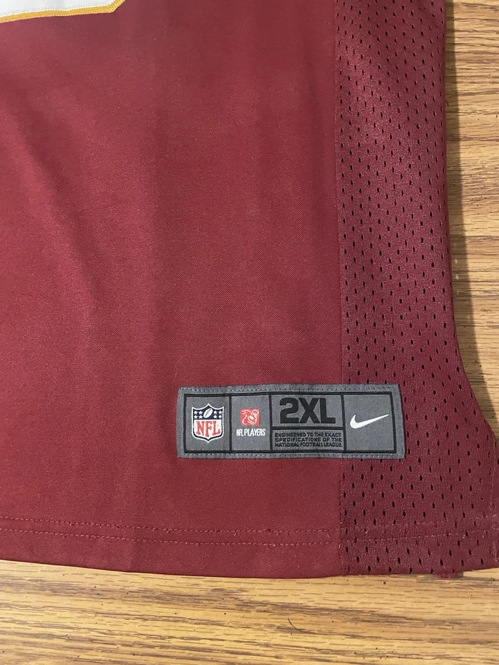 Camiseta deportiva roja para hombre Washington Redskins Robert Griffin III #10 Nike On Field 2XL Foto 2 de 4