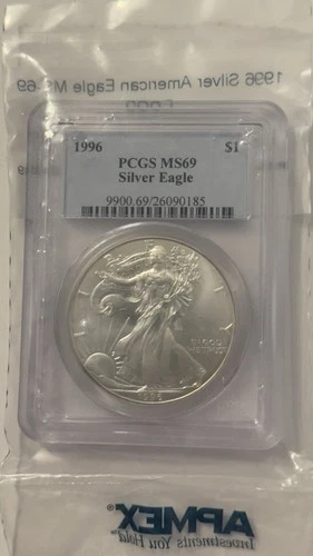 1996 Silver American Eagle MS-69 PCGS