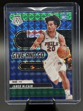2024-25 Panini Mosaic - Give and Go Jared McCain #5 Green Mosaic Prizm (RC)