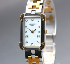 Vintage *Exc+5* Hermes Croisiere CR1.220 19mm Roman Dial Qz Ladies Watch JAPAN