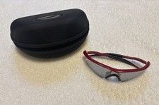Oakley M Frame Metallic Red Sunglasses - Slate Iridium Hybrid S - MINT