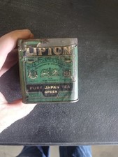 Vintage Lipton Green Tea Tin.. Paper Label Circa 1920