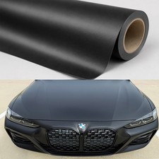 72x60 Flat Matte Black Car Vinyl Wrap Self Adhesive Air Release 6ft X 5ft