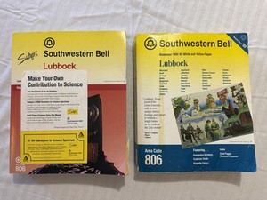 VTG 1992 , 93, 94 Lubbock Texas  YELLOW PAGES & Residential  TELEPHONE DIRECTORY