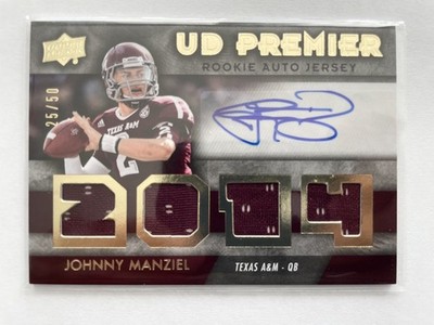 2014 Johnny Manziel Auto Autograph RC Rookie /50 Upper Deck Jersey SPX Texas A&M
