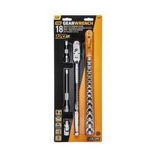 Gearwrench 81392 18pc 38 Dr 120xp Locking Flex Head Ratchet 6pt Metric Set
