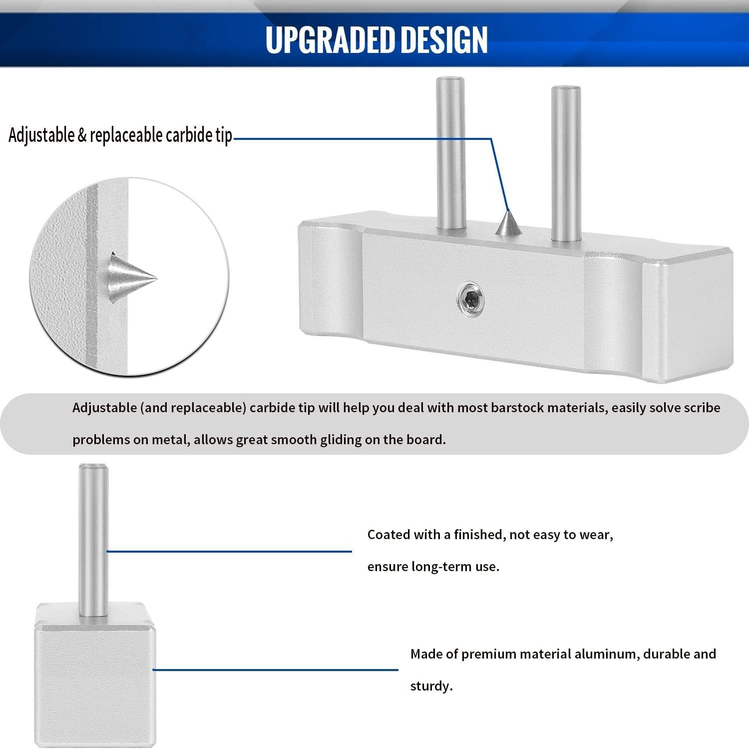 Knife Making Wood Metal Scribe Tool Precision Height Gauge Scriber Center Finder