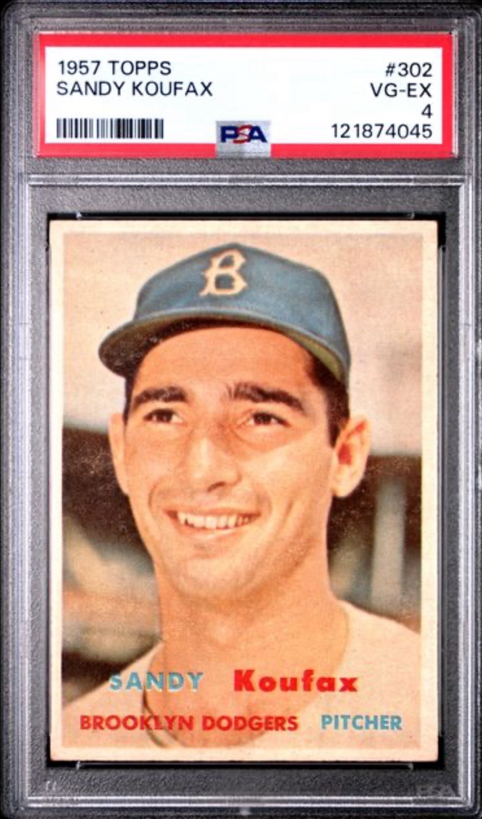 1957 Topps #302 Sandy Koufax PSA 4