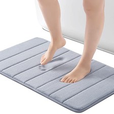 Memory Foam Bath Mat 20  x 32  , Water Absorbent Shower Mat, Thick Non Slip