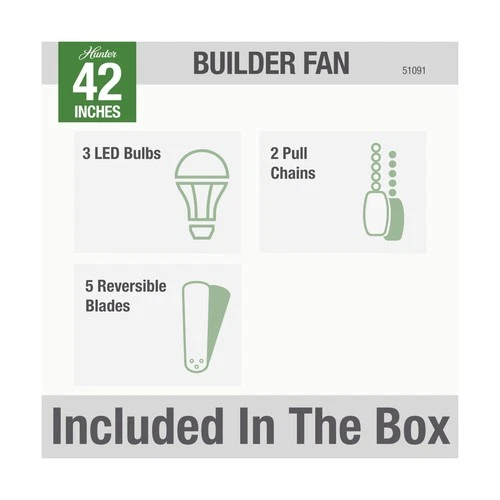 Hunter 42 inch Indoor Ceiling Fan with LED Lights - Bronze Ceiling Fan with P... - Picture 5 of 12