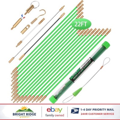 22FT Wire Pulling Fiberglass Rods with Durable Attachments for Professionals