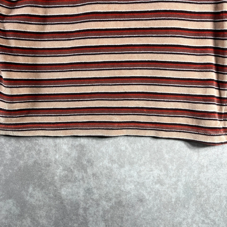 Top vintage American Eagle para mujer tejido a rayas medianas recortado cuello en V años 90 Y2K Foto 3 de 4