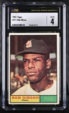 1961 TOPPS BOB GIBSON #211 CSG 4