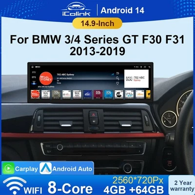 14,9" Android14 Autoradio GPS Navi 8-Kern 4G 64GB WIFI Für BMW X5 X6 E70 E71 CCC - Bild 1 von 4